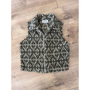 VTG A.BYER M Sherpa Pattern Zipper Fuzzy Vintage winter made in usa Medium